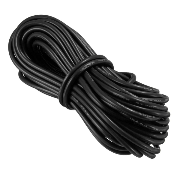 12 AWG SILICONE WIRE (BLACK )