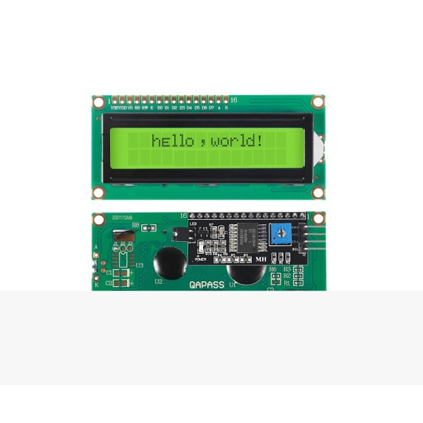 16×2 LCD Display With I2C/IIC interface – Green LCD