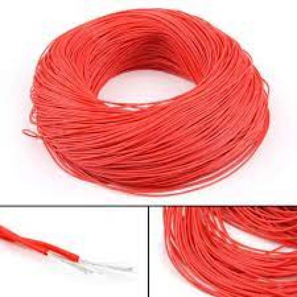 24 AWG SILICONE WIRE ( RED )