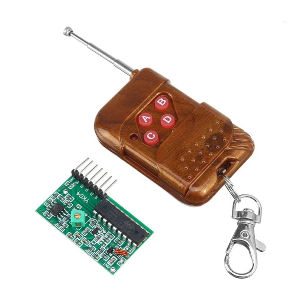 4 Channel Wireless Four Button RF Remote Control Transceiver Module( BROWN )