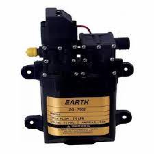 Earth ZQ-7002 12 VDC Double-Core Battery Sprayer Motor 2in1 High-Pressure Washing Dual Diaphragm Water Pump
