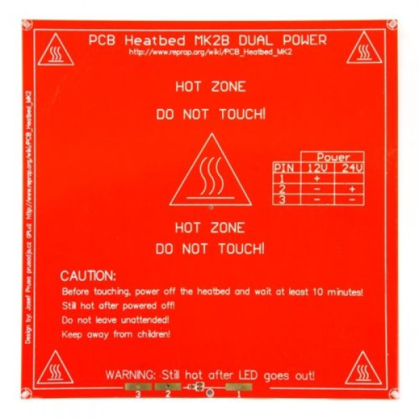 MK2B 3D printers Dual Power PCB Heat Bed