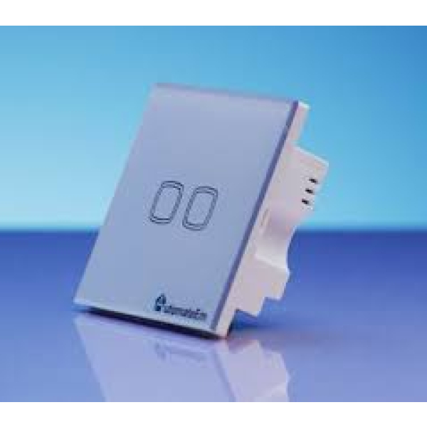 2 Module 23A Touch Switchboard White/Black - Agarwal Electronics
