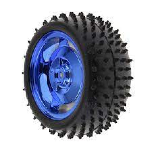 85MM Large Robot Smart Car Wheel, 38MM Width Surface Blue