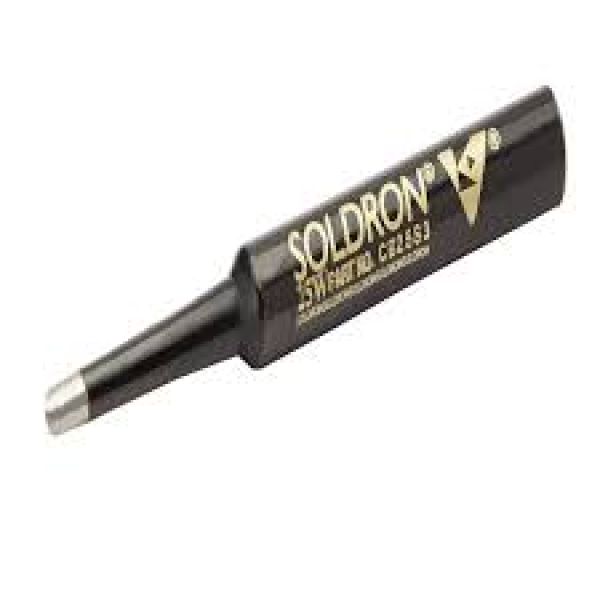 CB25S3 BLACK CERAMIC COATED SPADE LONG LIFE DELUX BIT FOR 25W SOLDERING IRON