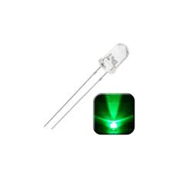 LED 5MM GREEN CLEAR