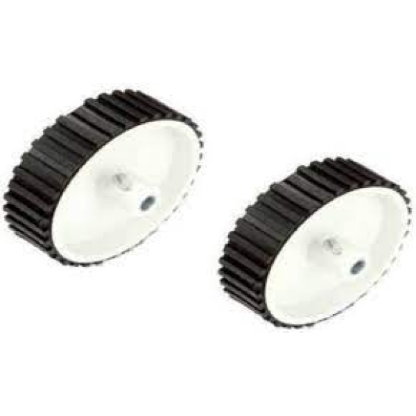 Track White Wheel 70x20
