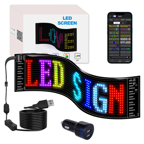 5V Flexible LED Matrix Panel 14.6x3.6 1024 leds