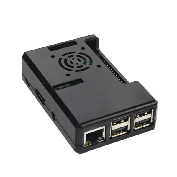 PI3 CASE BLACK with Fan Vents